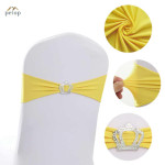 Spandex Chair Sashes with Crown Buckle Stretch Chair Bands Cover Ties for Wedding Banquet Event Parties Decor Spandex Chair Sashes with Crown Buckle Stretch Chair Bands Cover Ties for Wedding Banquet Event Parties Decor