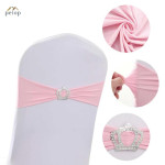 Spandex Chair Sashes with Crown Buckle Stretch Chair Bands Cover Ties for Wedding Banquet Event Parties Decor Spandex Chair Sashes with Crown Buckle Stretch Chair Bands Cover Ties for Wedding Banquet Event Parties Decor