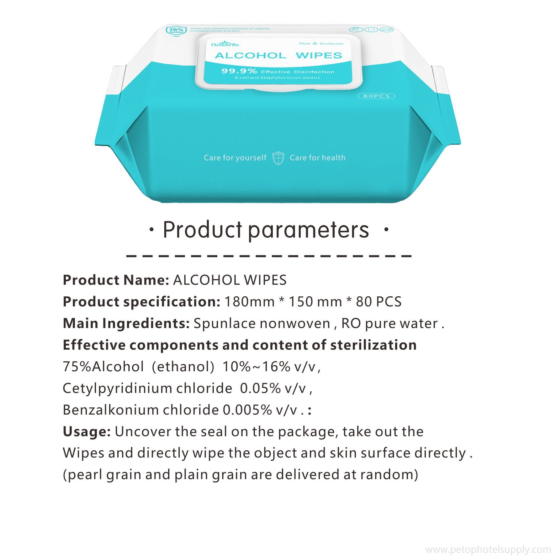 Alcohol Wipes Wholesale Travel Disinfectant Wipes Petop Hotel Supply
