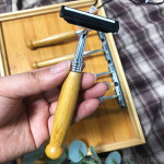 Natural Bamboo Razor Wooden Handle Men Women Shaving Razor