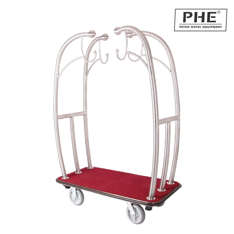 stainless steel luggage trolley